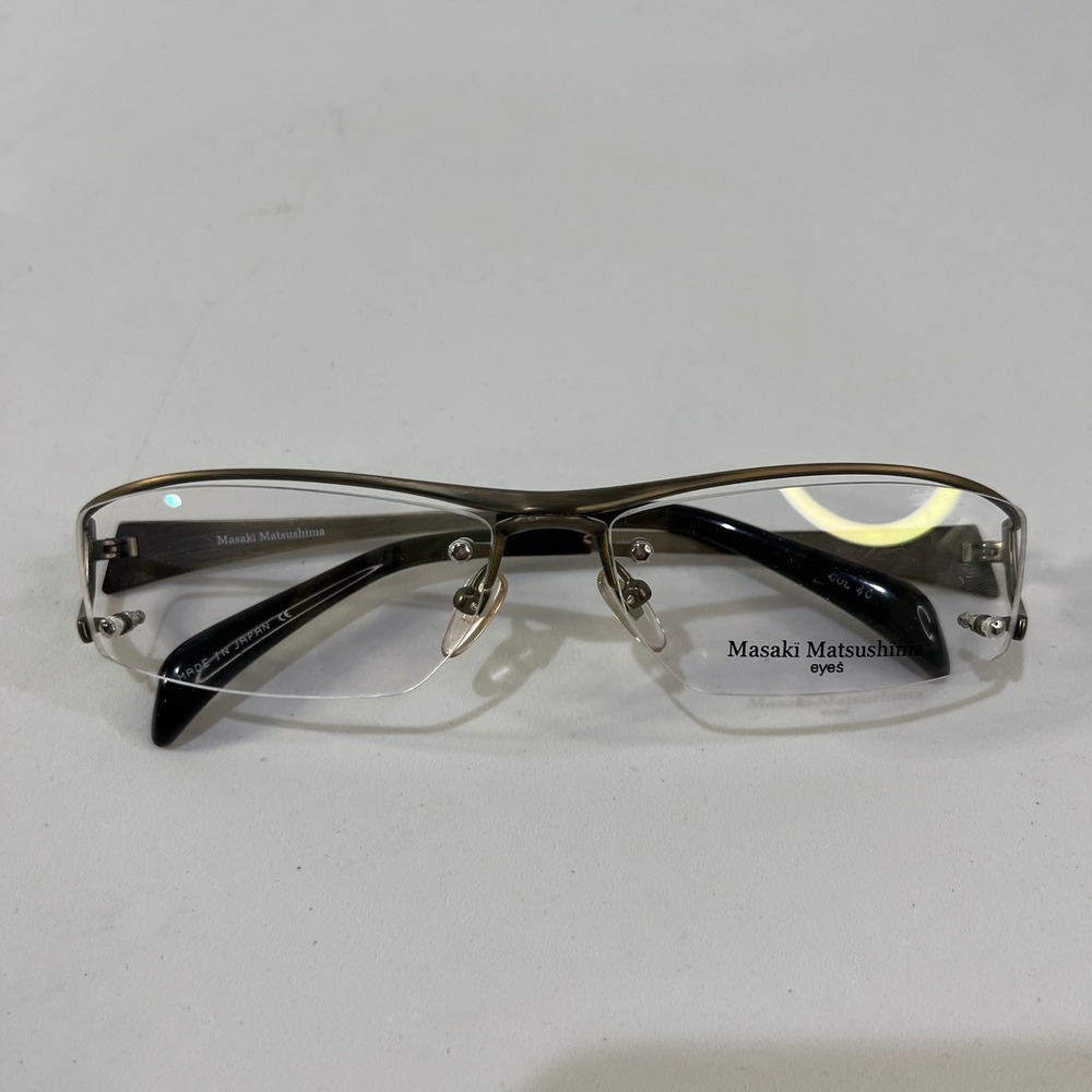 NEW Masaki Matsushima Eyeglasses Men Bronze MF 1079 Semi Rimless 58 15-135 Japan